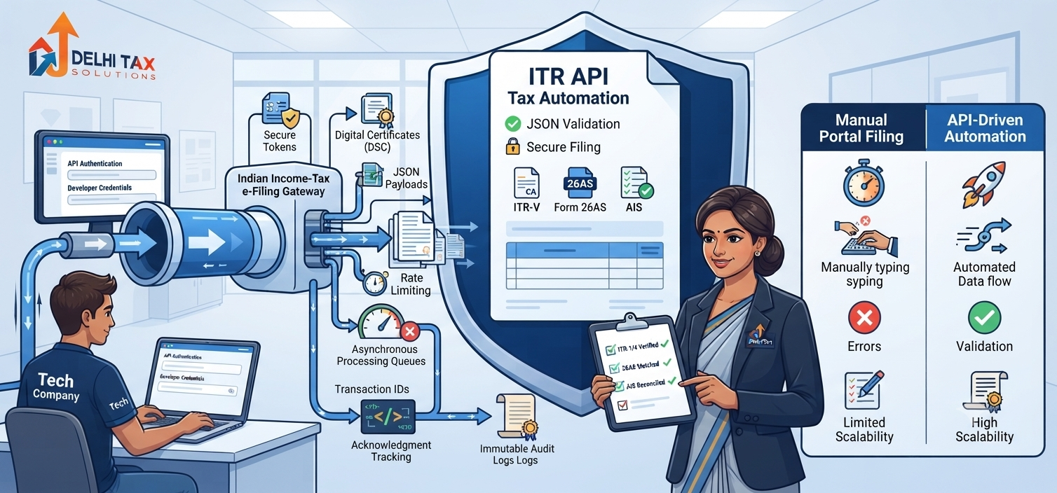 Indian Chartered Accountant and developer building secure automated Indian income tax filing using ITR APIs and JSON validation