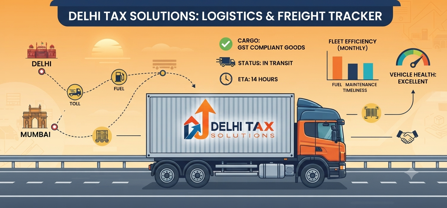 Goods transport agency truck on Indian highway representing GTA GST compliance.
