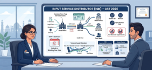 Indian Chartered Accountant explaining Input Service Distributor under GST, Section 20, Rule 39, turnover-based ITC distribution, ISD registration and GSTR-6 filing
