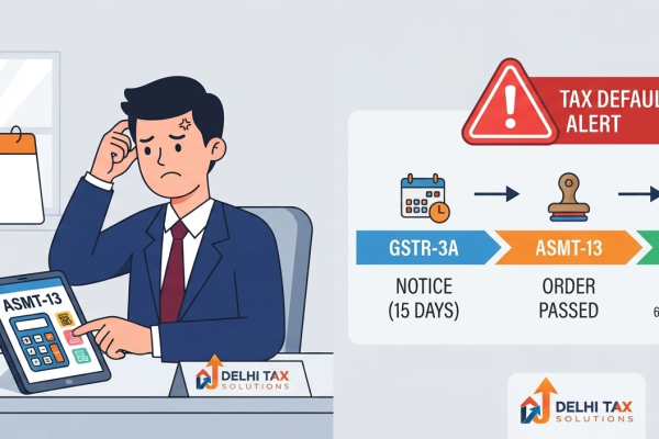 2D flat vector illustration of a tax officer making a best judgement assessment alongside an infographic showing the timeline to withdraw an ASMT-13 order.