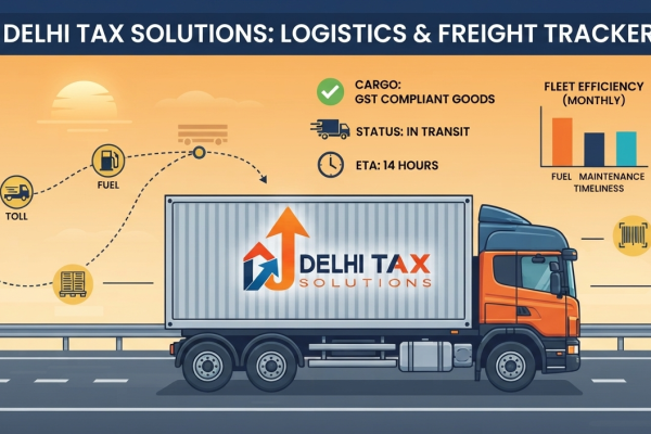 Goods transport agency truck on Indian highway representing GTA GST compliance.