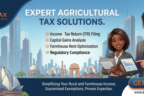 Banner by Delhi Tax Solutions explaining the treatment of income accrued or arising in India under Section 5 and Section 9 for NRIs, expats, and foreign entities.